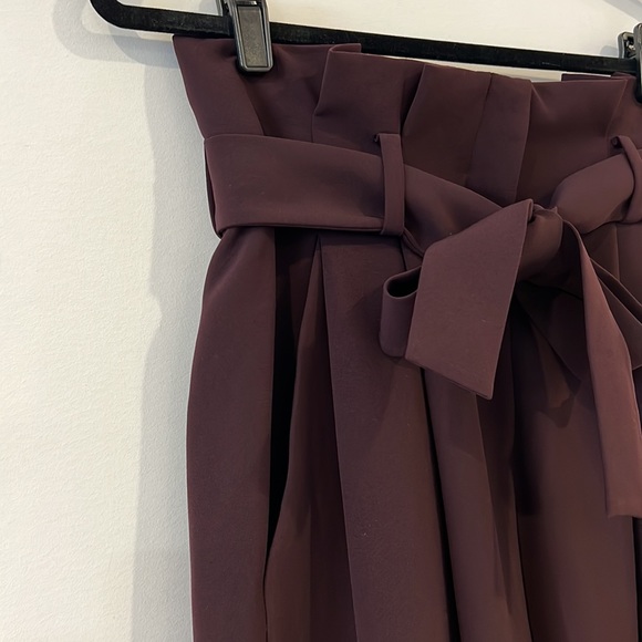 COS Purple High-Waisted Wide Leg Paperbag Trousers size 6 - Picture 5 of 14